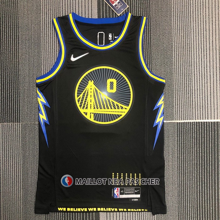 Maillot Golden State Warriors Gary Payton Ii no 0 Ville 2021-22 Noir